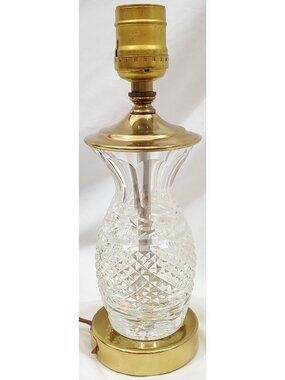 WATERFORD Crystal Glandore ELECTRIC LAMP small9.5 table bedside boudoir NO SHADE